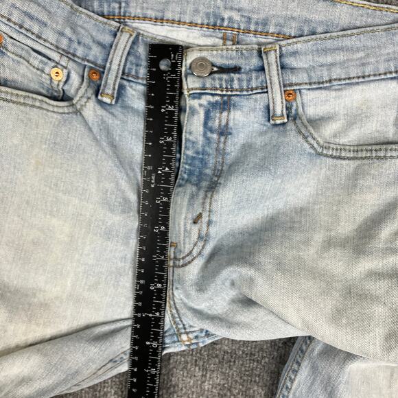 Levi's 513 Jeans Mens 30x32 Light Wash Slim Straight Fit Stretch Denim Pants - Picture 10 of 12